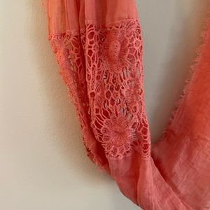 Coral loop Crochet Scarf
